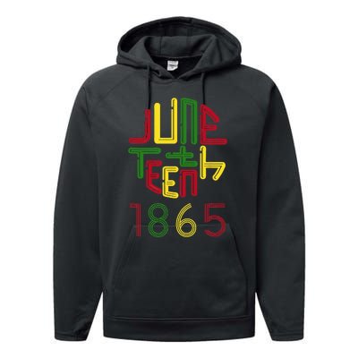 Juneteenth 1865 African American Celebrating Black Freedom Performance Fleece Hoodie