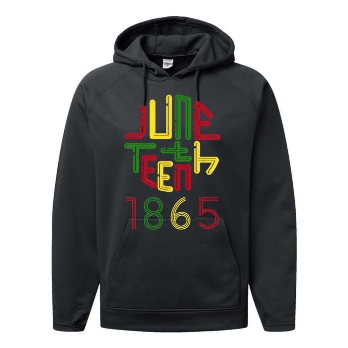 Juneteenth 1865 African American Celebrating Black Freedom Performance Fleece Hoodie