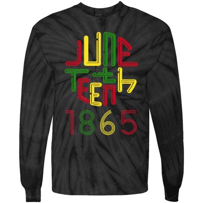 Juneteenth 1865 African American Celebrating Black Freedom Tie-Dye Long Sleeve Shirt