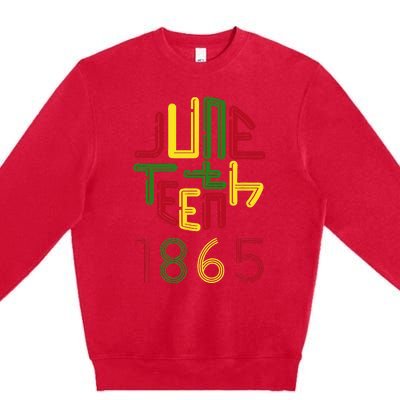 Juneteenth 1865 African American Celebrating Black Freedom Premium Crewneck Sweatshirt