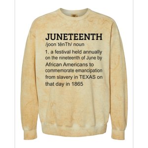 Juneteenth 1865 African American Black Definition Juneteenth Colorblast Crewneck Sweatshirt