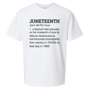 Juneteenth 1865 African American Black Definition Juneteenth Sueded Cloud Jersey T-Shirt