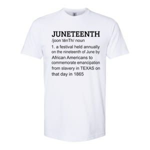 Juneteenth 1865 African American Black Definition Juneteenth Softstyle CVC T-Shirt