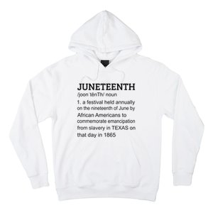 Juneteenth 1865 African American Black Definition Juneteenth Hoodie