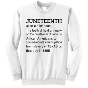 Juneteenth 1865 African American Black Definition Juneteenth Sweatshirt