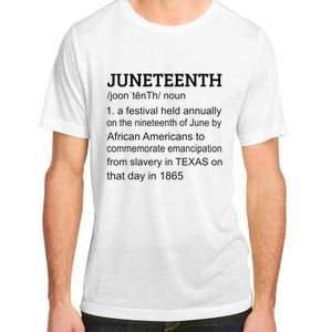 Juneteenth 1865 African American Black Definition Juneteenth Adult ChromaSoft Performance T-Shirt