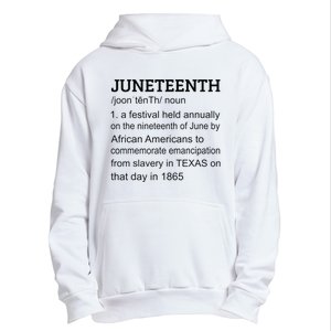 Juneteenth 1865 African American Black Definition Juneteenth Urban Pullover Hoodie