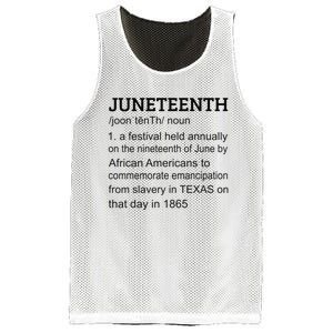 Juneteenth 1865 African American Black Definition Juneteenth Mesh Reversible Basketball Jersey Tank