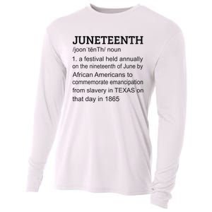 Juneteenth 1865 African American Black Definition Juneteenth Cooling Performance Long Sleeve Crew