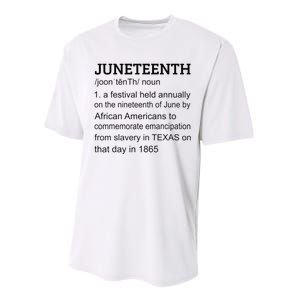 Juneteenth 1865 African American Black Definition Juneteenth Performance Sprint T-Shirt