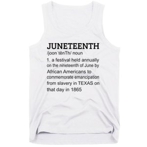 Juneteenth 1865 African American Black Definition Juneteenth Tank Top