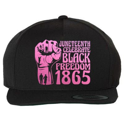 Juneteenth 1865 African American Pride Black Freedom Gift Wool Snapback Cap