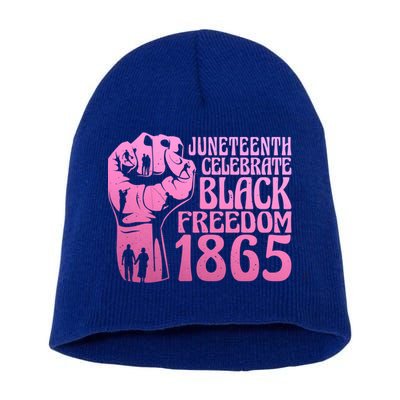 Juneteenth 1865 African American Pride Black Freedom Gift Short Acrylic Beanie