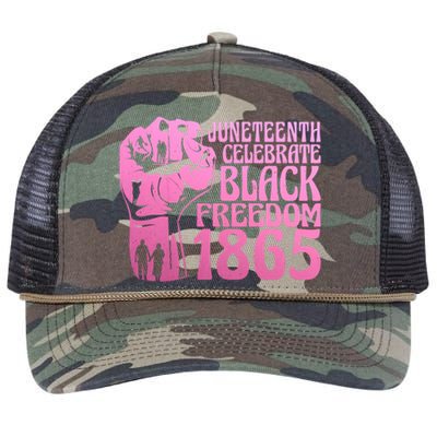 Juneteenth 1865 African American Pride Black Freedom Gift Retro Rope Trucker Hat Cap