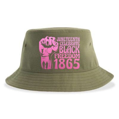 Juneteenth 1865 African American Pride Black Freedom Gift Sustainable Bucket Hat