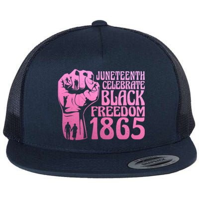 Juneteenth 1865 African American Pride Black Freedom Gift Flat Bill Trucker Hat