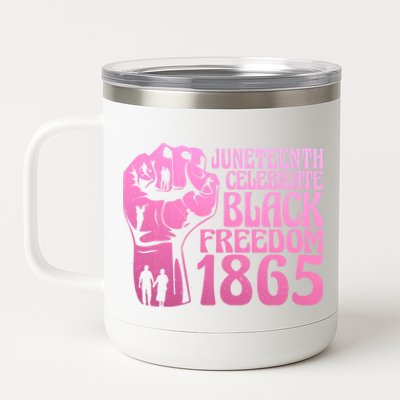 Juneteenth 1865 African American Pride Black Freedom Gift 12 oz Stainless Steel Tumbler Cup