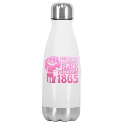 Juneteenth 1865 African American Pride Black Freedom Gift Stainless Steel Insulated Water Bottle