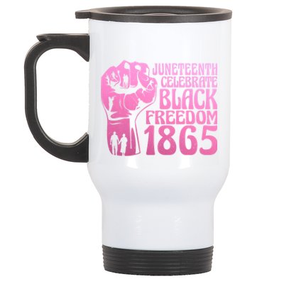 Juneteenth 1865 African American Pride Black Freedom Gift Stainless Steel Travel Mug