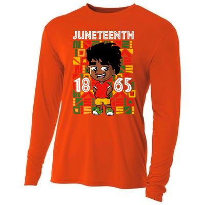 Juneteenth 1865 African Black King Melanin Proud Freedom Gift Cooling Performance Long Sleeve Crew