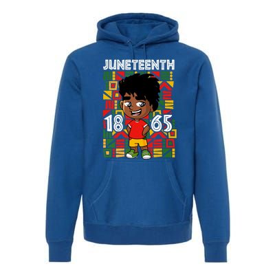 Juneteenth 1865 African Black King Melanin Proud Freedom Gift Premium Hoodie