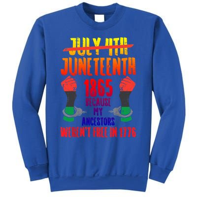 Juneteenth 1865 African Fist Black History Pride Blm Gift Sweatshirt