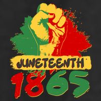 Juneteeth 1865 African Black American Holiday 7 Panel Mesh Trucker Snapback Hat