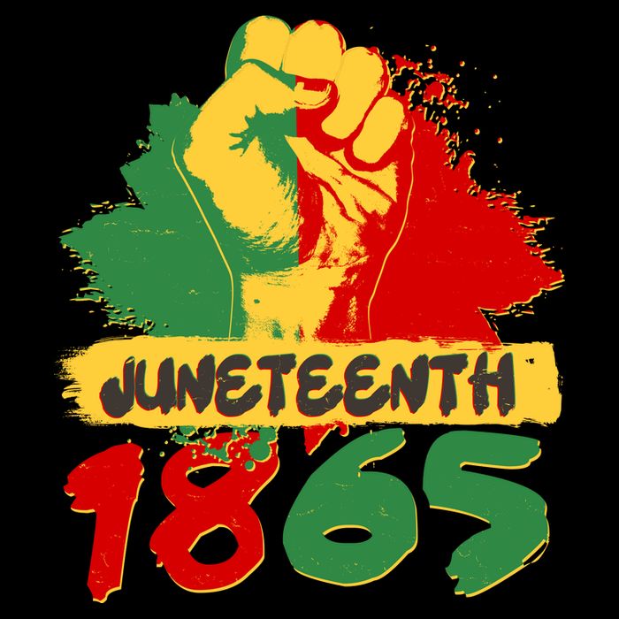 Juneteeth 1865 African Black American Holiday Flat Bill Trucker Hat