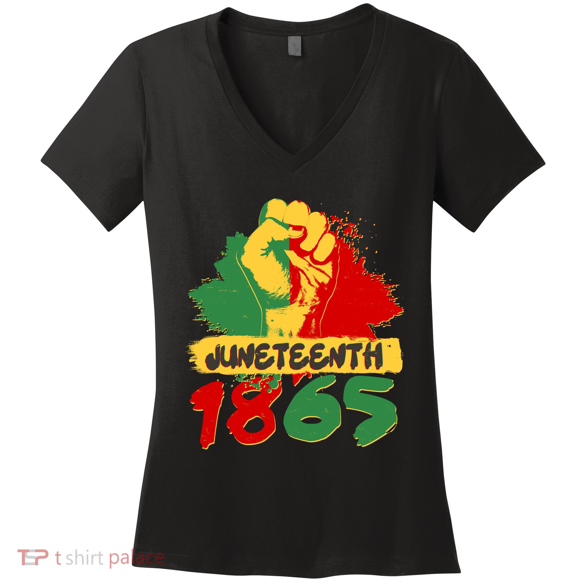 Juneteeth 1865 African Black American Holiday Women's V-Neck T-Shirt