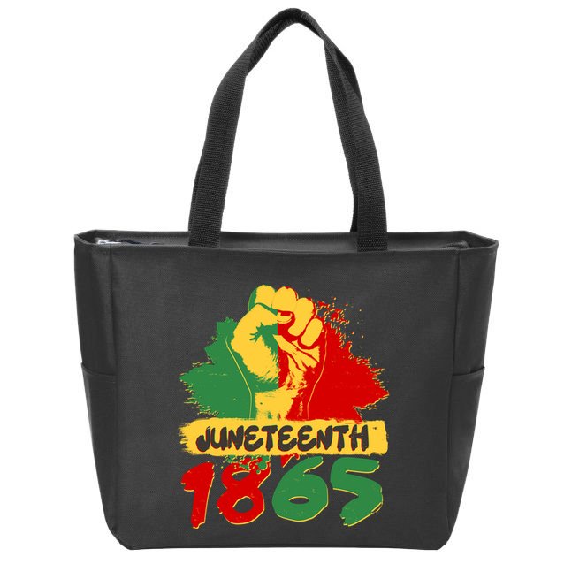 Juneteeth 1865 African Black American Holiday Zip Tote Bag