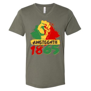 Juneteeth 1865 African Black American Holiday V-Neck T-Shirt