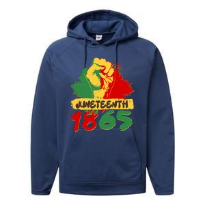 Juneteeth 1865 African Black American Holiday Performance Fleece Hoodie