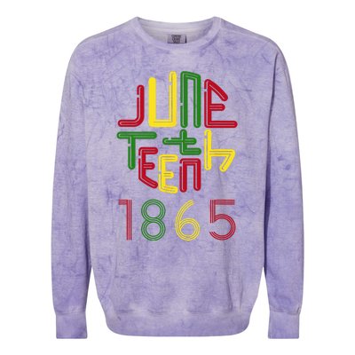 Juneteenth 1865 African American Celebrating Black freedom Colorblast Crewneck Sweatshirt