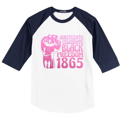 Juneteenth 1865 African American Pride Black Freedom Gift Baseball Sleeve Shirt