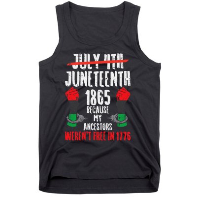 Juneteenth 1865 African Fist Black History Pride BLM Gift Tank Top