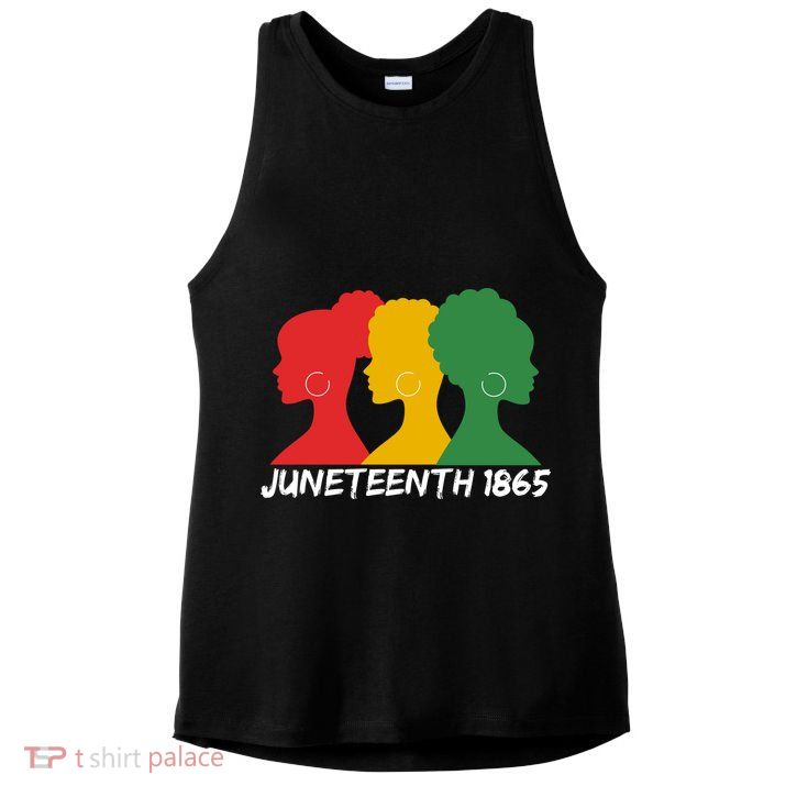 Juneteenth 1865 African Pride Ladies PosiCharge Tri-Blend Wicking Tank