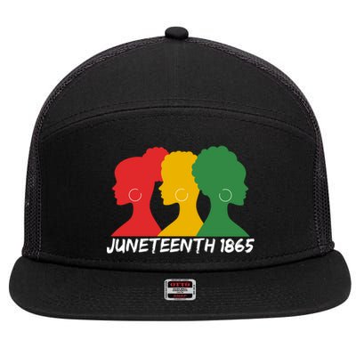 Juneteenth 1865 African Pride 7 Panel Mesh Trucker Snapback Hat