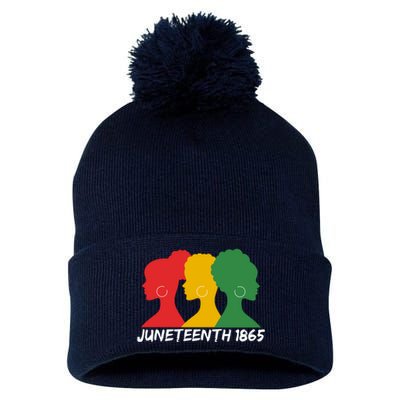 Juneteenth 1865 African Pride Pom Pom 12in Knit Beanie