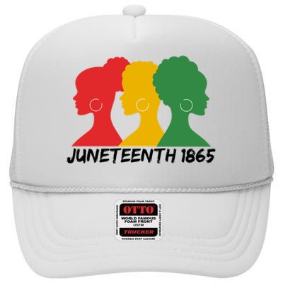 Juneteenth 1865 African Pride High Crown Mesh Back Trucker Hat