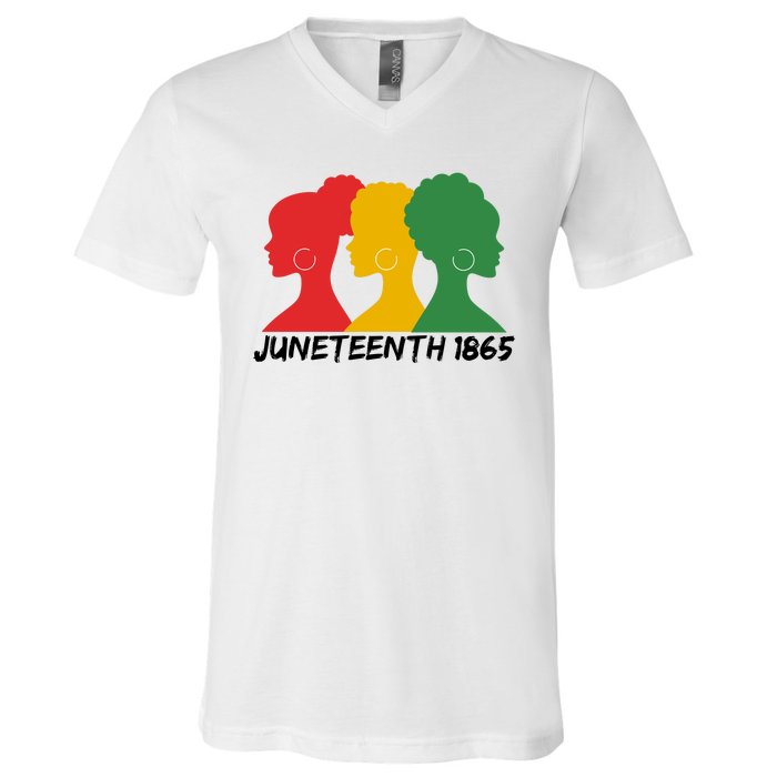 Juneteenth 1865 African Pride V-Neck T-Shirt