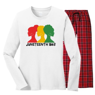 Juneteenth 1865 African Pride Women's Long Sleeve Flannel Pajama Set 