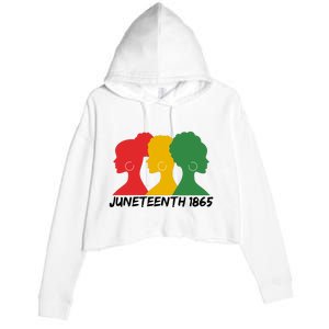 Juneteenth 1865 African Pride Crop Fleece Hoodie