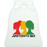 Juneteenth 1865 African Pride Ceramic Bell Ornament