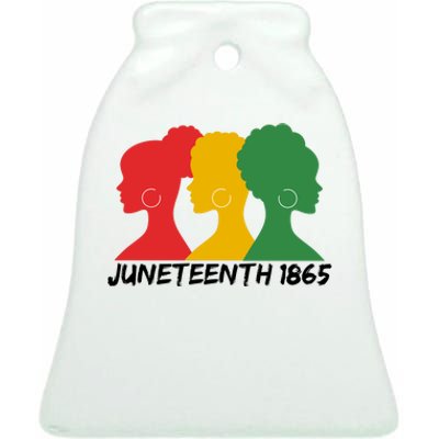 Juneteenth 1865 African Pride Ceramic Bell Ornament