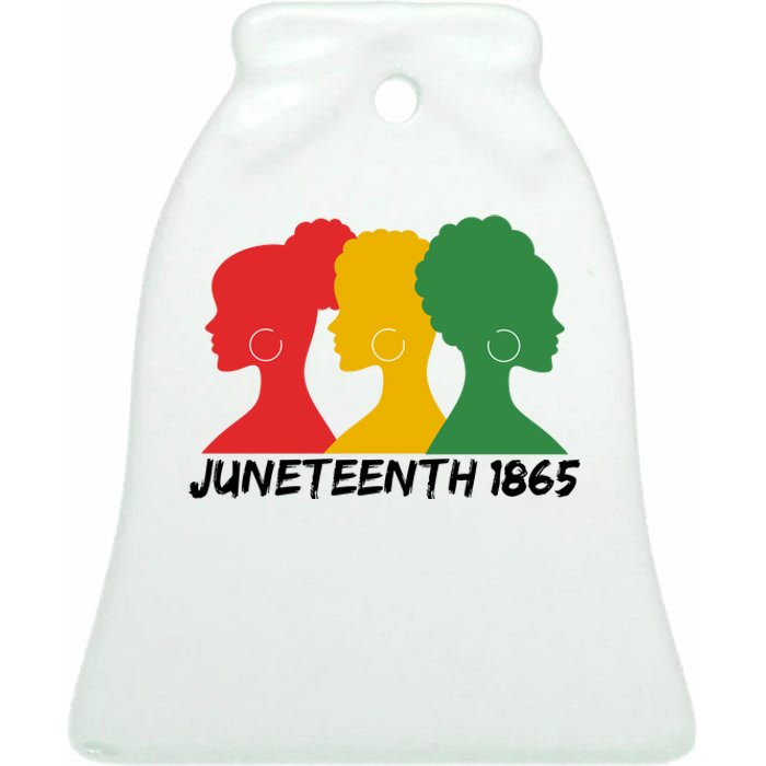 Juneteenth 1865 African Pride Ceramic Bell Ornament