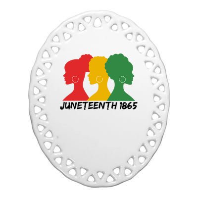 Juneteenth 1865 African Pride Ceramic Oval Ornament