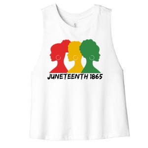 Juneteenth 1865 African Pride Women's Racerback Cropped Tank