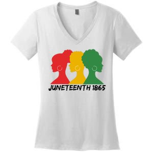 Juneteenth 1865 African Pride Women's V-Neck T-Shirt