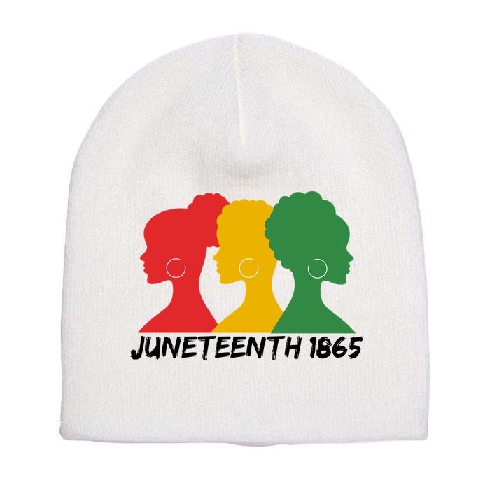 Juneteenth 1865 African Pride Short Acrylic Beanie