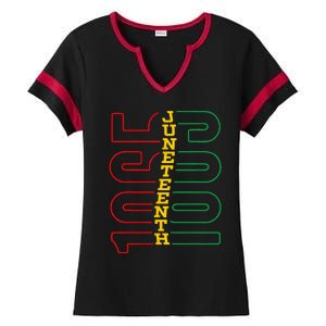 Juneteenth 1865 Black History Month African American Tee Ladies Halftime Notch Neck Tee